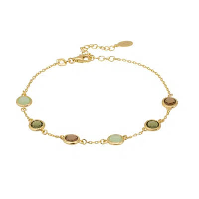 Latelita Women's Gold / Green Sardinia Bracelet Gold The Greens In Multi