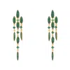 Latelita Women's Gold / Green Valencia Statement Drop Earring Emerald Green Cz Gold In Multi