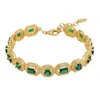 Latelita Women's Gold / Green / White Whistledown Emerald Gemstone Bracelet Gold