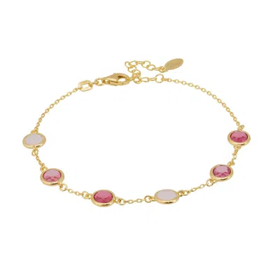 Latelita Women's Gold / Pink Sardinia Bracelet Gold The Pinks In Multi