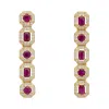 Latelita Women's Gold / Red / Pink Whistledown Ruby Gemstone Earrings Gold