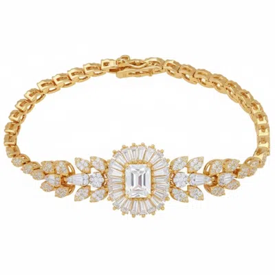 Latelita Women's Gold / White Countess Gemstone Bracelet Moissanite Gold In Multi