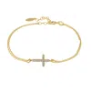 Latelita Women's Gold / White Divine Cross Bracelet Gold In Multi