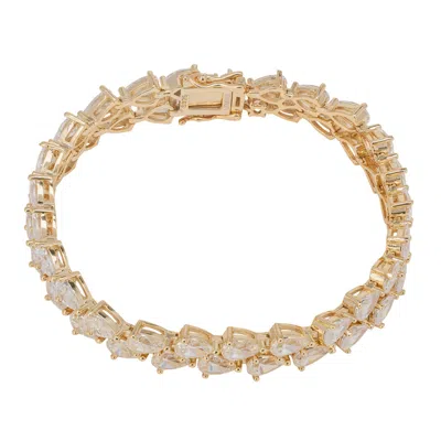Latelita Women's Gold / White Double Strand Moissanite Tennis Bracelet Gold