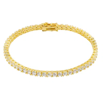 Latelita Women's Gold / White Simulated Diamond Tennis Bracelet Gold