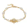 Latelita Women's Gold / White Snow Queen Double Strand Pearl Bracelet Gold