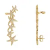 Latelita Women's Gold / White Starfish Ear-climber Gold Right Ear