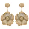 Latelita Women's Gold / White / Yellow Poppy Flower Drop Earrings Lemon Gold