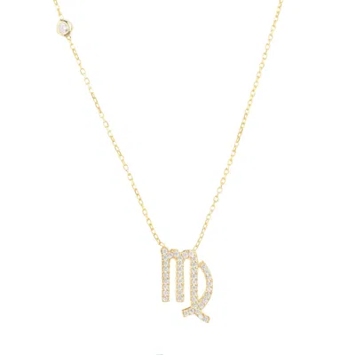 Latelita Women's Gold / White Zodiac Star Sign Pendant Necklace Gold Virgo In Multi