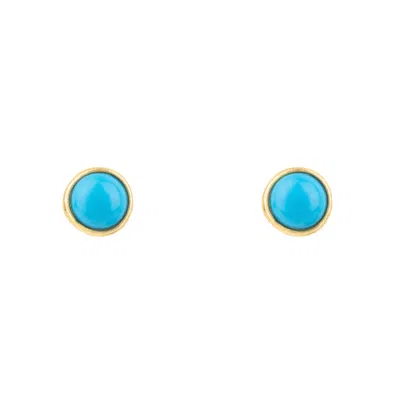 Latelita Women's Green / Gold / Blue Petite Stud Earrings Gold Turquoise