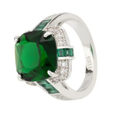 Latelita Women's Green / Silver / White Windsor Silver Ring Emerald In Multi