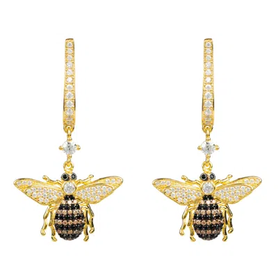 Latelita Women's Honey Bee Drop Earrings Gold