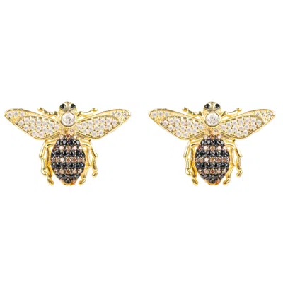 Latelita Women's Honey Bee Stud Earrings Gold
