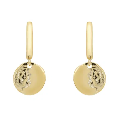 Latelita Women's Lunar Moon Huggie Hoop Earrings Gold