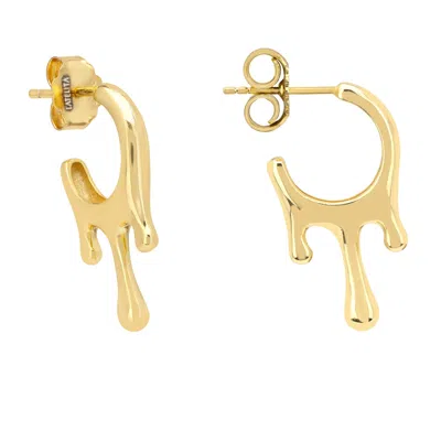 Latelita Women's Mini Magma Hoop Earrings Gold
