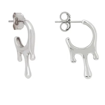 Latelita Women's Mini Magma Hoop Earrings Silver