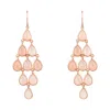 Latelita Women's Neutrals / Rose Gold Erviola Gemstone Cascade Earrings Rose Gold Rose Quartz In Gold