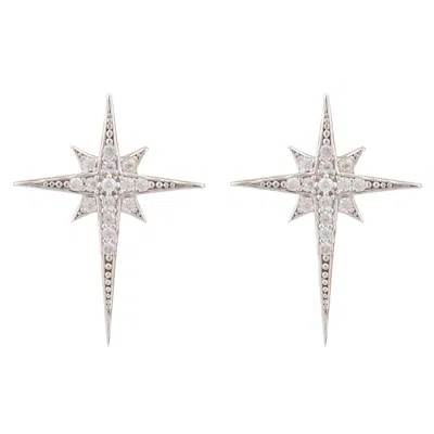 Latelita Women's North Star Small Stud Earrings Silver