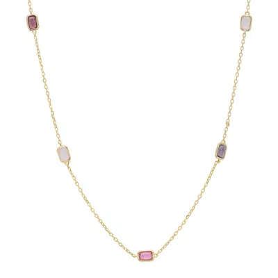 Latelita Women's Pink / Purple / Gold Venice The Pinks 120cm Necklace Gold In Multi