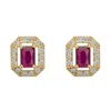 Latelita Women's Pink / Purple / Gold Whistledown Gemstone Stud Earrings Ruby Gold