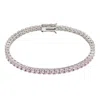 Latelita Women's Pink / Purple / Silver Morganite Tennis Bracelet Silver