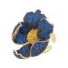 Latelita Women's Poppy Flower Blue Ring Gold In Multi