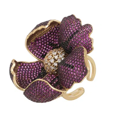 Latelita Women's Poppy Red Ring Gold In Purple
