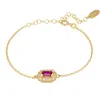 Latelita Women's Red / Gold / White Whistledown Gemstone Bracelet Ruby Gold