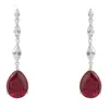 Latelita Women's Red / Silver / White Zara Teardrop Ruby Gemstone Earrings Silver In Multi
