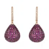 Latelita Women's Rose Gold / Red Valerie Pear Drop Gemstone Earring Rosegold Ruby In Multi
