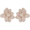 Latelita Women's Rose Gold / White Amaryllis Flower Large Stud Earrings Rosegold