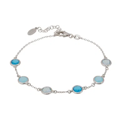 Latelita Women's Silver / Blue Sardinia Bracelet Silver The Blues In Multi