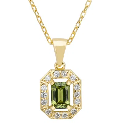 Latelita Women's Silver / Gold / Green Whistledown Gemstone Pendant Necklace Peridot Gold
