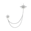 Latelita Women's Silver / White Andromeda Starburst Brooch With Pin Silver