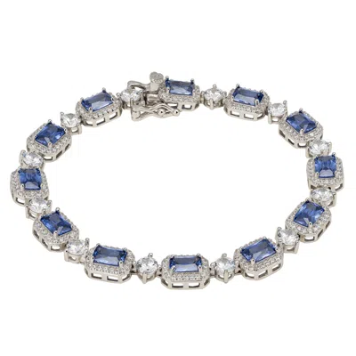 Latelita Women's Silver / White / Blue Elena Gemstone Bracelet Tanzanite Silver In Multi
