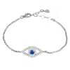 Latelita Women's Silver / White / Blue Evil Eye Elliptical Bracelet - Blue Silver In Multi