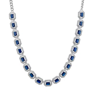 Latelita Women's Silver / White / Blue Whistledown Sapphire Gemstone Necklace Silver In Multi