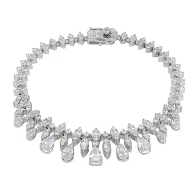 Latelita Women's Silver / White Duchess Moissanite Tennis Bracelet Silver