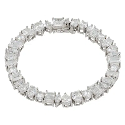 Latelita Women's Silver / White Genevieve Moissanite Tennis Bracelet Silver
