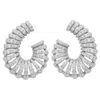 Latelita Women's Silver / White Parisian Swirl Hoop Earrings Silver