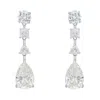 Latelita Women's Silver / White Pompadour Moissanite Drop Earrings Silver