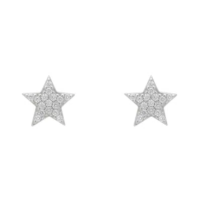 Latelita Women's Silver / White Twinkle Star Stud Earrings Silver In Multi