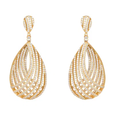 Latelita Women's Vortex Teardrop Earring Gold