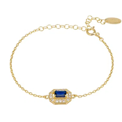 Latelita Women's White / Blue / Gold Whistledown Gemstone Bracelet Sapphire Gold