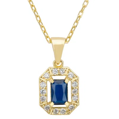 Latelita Women's White / Blue / Gold Whistledown Gemstone Pendant Necklace Sapphire Gold