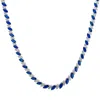 Latelita Women's White / Blue / Silver Viscountess Statement Tennis Necklace Sapphire Silver