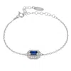 Latelita Women's White / Blue / Silver Whistledown Gemstone Bracelet Sapphire Silver