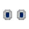 Latelita Women's White / Blue / Silver Whistledown Gemstone Stud Earrings Sapphire Silver