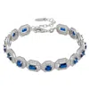 Latelita Women's White / Blue / Silver Whistledown Sapphire Gemstone Bracelet Silver