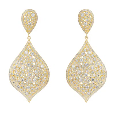Latelita Women's White / Gold Arabian Nights Earrings Gold In Multi